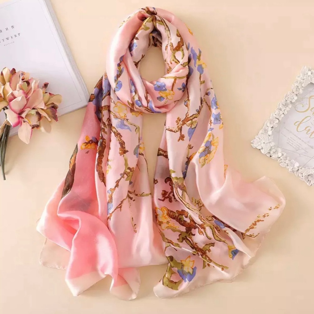 SILK SCARF LUXURY STYLE STOLES WOMEN HEADBAND